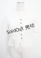 an another angelus / 総レースペプラムブラウス F オフホワイト Y-25-03-22-008-CA-BL-SZ-ZY