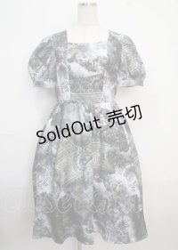 axes femme NOSTALGIE / 天使柄ジャガードワンピース F ブルー Y-25-03-22-088-AX-OP-SZ-OS