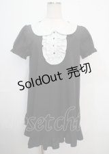 To Alice / ヨーク襟ワンピース  黒 Y-25-03-22-089-LO-OP-SZ-ZY