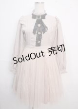 Swankiss / ビジューリボン付き切換ワンピース  ピンク Y-25-03-22-090-CA-OP-SZ-ZT0330F