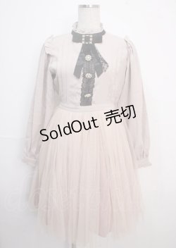 画像1: Swankiss / ビジューリボン付き切換ワンピース  ピンク Y-25-03-22-090-CA-OP-SZ-ZT0330F
