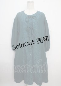 axes femme / 連リボンレース切替ワンピース F グリーン Y-25-03-22-091-AX-OP-SZ-ZI