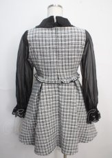 画像2: 【SALE】Rojita / ボウタイリボンツイードワンピース  黒 Y-25-03-22-093-LO-OP-SZ-ZT062 (2)