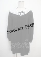 Ank Rouge / レース襟ワンピース  黒 Y-25-03-22-097-CA-OP-SZ-ZT104