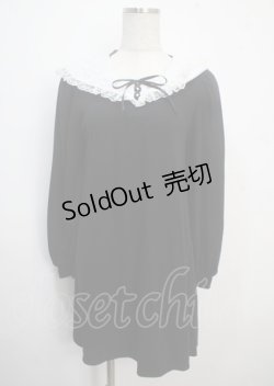 画像1: Ank Rouge / レース襟ワンピース  黒 Y-25-03-22-097-CA-OP-SZ-ZT104