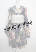 marcHenTica / 大和撫子ワンピース  紺 Y-25-03-22-098-LO-OP-SZ-ZY