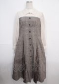 axes femme / チェック柄ビスチェ切替ワンピース F チャ Y-25-03-22-104-AX-OP-SZ-ZT100