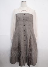 axes femme / チェック柄ビスチェ切替ワンピース F チャ Y-25-03-22-104-AX-OP-SZ-ZT100