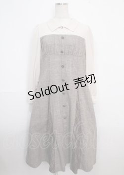 画像1: axes femme / チェック柄ビスチェ切替ワンピース F チャ Y-25-03-22-104-AX-OP-SZ-ZT100