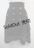 axes femme POETIQUE / 連釦デザインアシメスカート M 黒 Y-25-03-22-108-AX-SK-SZ-ZY