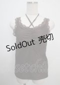 axes femme / 3WAY総レースタンクトップ F Dブラウン Y-25-03-22-012-AX-TO-SZ-ZY