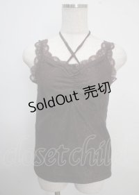 axes femme / 3WAY総レースタンクトップ F Dブラウン Y-25-03-22-012-AX-TO-SZ-ZY
