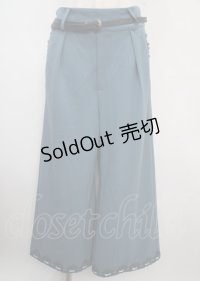 axes femme / ベルト付裾レースワイドパンツ M Bグリーン Y-25-03-22-112-AX-PA-SZ-OS