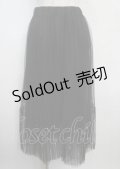 axes femme POETIQUE / パールチュールティアードスカート M 黒 Y-25-03-22-113-AX-SK-SZ-OS