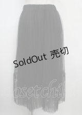 axes femme POETIQUE / パールチュールティアードスカート M 黒 Y-25-03-22-113-AX-SK-SZ-OS