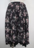 axes femme Red label / ブーケ柄フィッシュテールスカート S 黒 Y-25-03-22-117-PU-SK-SZ-ZI