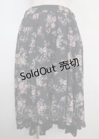 axes femme Red label / ブーケ柄フィッシュテールスカート S 黒 Y-25-03-22-117-PU-SK-SZ-ZT216