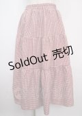 axes femme POETIQUE / ギンガムチェックロングスカート M 赤 Y-25-03-22-121-AX-SK-SZ-ZS