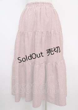 画像2: axes femme POETIQUE / ギンガムチェックロングスカート M 赤 Y-25-03-22-121-AX-SK-SZ-ZS
