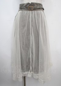 axes femme / ベルト付チュール重ねスカート M カーキ Y-25-03-22-124-AX-SK-SZ-OS