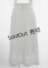 axes femme / 裾刺繍サス付ワイドパンツ M グリーン Y-25-03-22-126-AX-PA-SZ-ZY