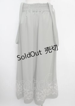 画像2: axes femme / 裾刺繍サス付ワイドパンツ M グリーン Y-25-03-22-126-AX-PA-SZ-ZY