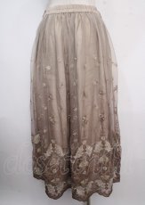 画像2: 【SALE】axes femme / グラデチュール刺繍スカート M キャメル Y-25-03-22-127-AX-SK-SZ-ZT126 (2)