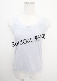 axes femme / クロス総レース2WAYタンク M ブルー Y-25-03-22-014-AX-TO-SZ-ZY