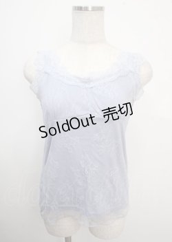 画像1: axes femme / クロス総レース2WAYタンク M ブルー Y-25-03-22-014-AX-TO-SZ-ZY