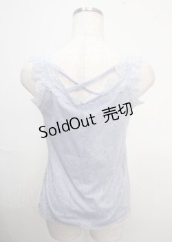 画像2: axes femme / クロス総レース2WAYタンク M ブルー Y-25-03-22-014-AX-TO-SZ-ZY