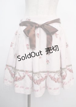 画像1: Ank Rouge / ローズブーケプリントスカート M ピンク Y-25-03-22-138-CA-SK-SZ-ZY