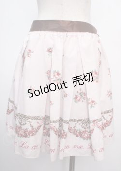 画像2: Ank Rouge / ローズブーケプリントスカート M ピンク Y-25-03-22-138-CA-SK-SZ-ZY