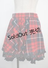 MILK / 'M'フリルスカート  アカチェック Y-25-03-22-142-ML-SK-SZ-ZT104
