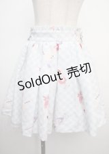 Ank Rouge / クリームソーダ柄スカート M サックス Y-25-03-22-145-CA-SK-SZ-ZY