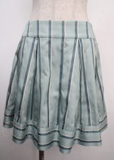 Jane Marple / レジメンタルストライプのミニスカート M ミント Y-25-03-22-148-JM-SK-SZ-ZY