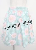 MILK / Summerフラワースカート  サックスギンガム×ヒマワリ Y-25-03-22-149-ML-SK-SZ-ZY