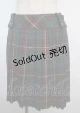 Jane Marple / タータンチェックのプリーツスカート M グリーン Y-25-03-22-151-JM-SK-SZ-ZT173
