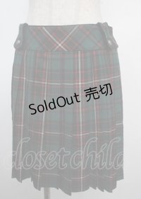 Jane Marple / タータンチェックのプリーツスカート M グリーン Y-25-03-22-151-JM-SK-SZ-ZT173