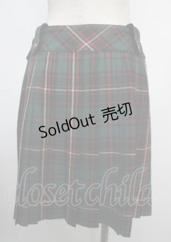 画像2: Jane Marple / タータンチェックのプリーツスカート M グリーン Y-25-03-22-151-JM-SK-SZ-ZT173