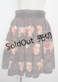 Ank Rouge / くま＆ビスケット柄スカート M ブラウン Y-25-03-22-153-CA-SK-SZ-ZY