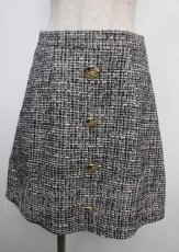 画像1: 【SALE】Ank Rouge / ツイードスカート  黒 Y-25-03-22-159-CA-SK-SZ-ZT102 (1)