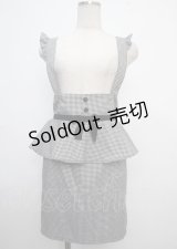 Ank Rouge / サス付きスカート  黒 Y-25-03-22-161-CA-SK-SZ-ZY