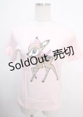 MILK / バンビプリントTシャツ  ピンク Y-25-03-22-022-ML-TO-SZ-ZY