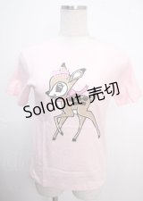 MILK / バンビプリントTシャツ  ピンク Y-25-03-22-022-ML-TO-SZ-ZY