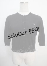 MILK / 五分袖ラメカーデ  ブラック Y-25-03-22-030-ML-TO-SZ-ZY