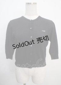 MILK / 五分袖ラメカーデ  ブラック Y-25-03-22-030-ML-TO-SZ-ZY