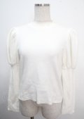 MILK / 袖パフカットソー  白 Y-25-03-22-031-ML-TO-SZ-ZY
