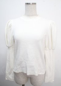 MILK / 袖パフカットソー  白 Y-25-03-22-031-ML-TO-SZ-ZY