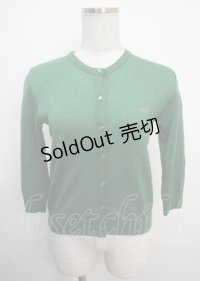 MILK / ロゴ刺繍ラメカーディガン  グリーン Y-25-03-22-043-ML-TO-SZ-ZY