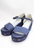 axes femme POETIQUE / 星座刺繍サンダル L 紺 Y-25-03-23-004-AX-SH-SZ-ZY